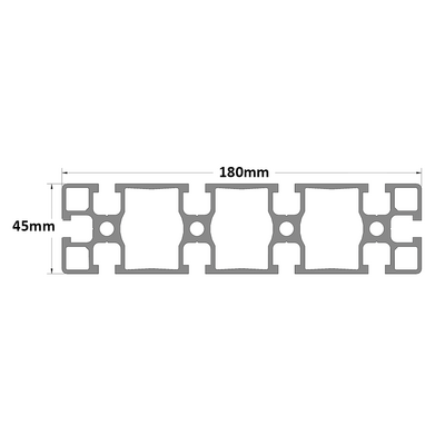 10-45180-0-1000MM MODULAR SOLUTIONS EXTRUDED PROFILE 45MM X 180MM, CUT TO THE LENGTH OF 1000 MM